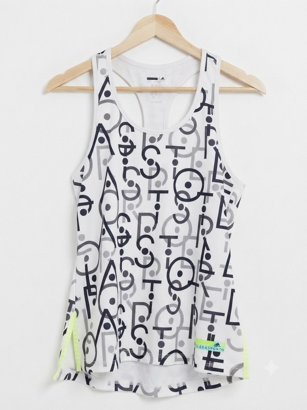 Stella McCartney x Adidas Black & White Athletic Tank with Neon Accents